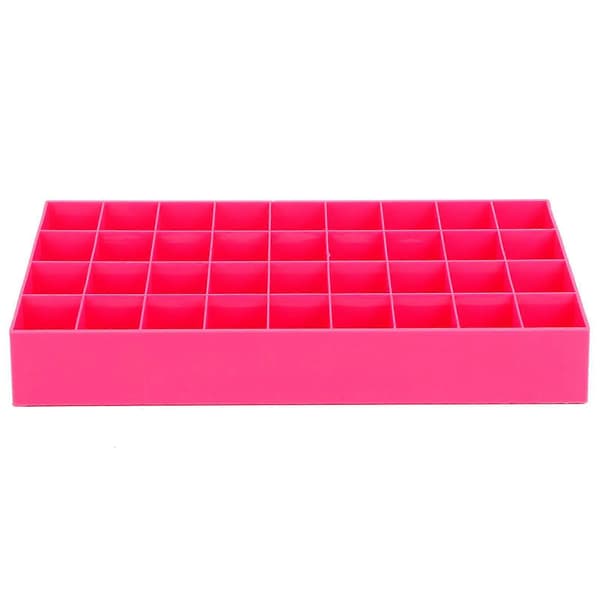 36 Gitre Makeup Organizer Opbevaringsboks Display Stand Kosmetisk Desktop Læbestift Rack Beholder Pink