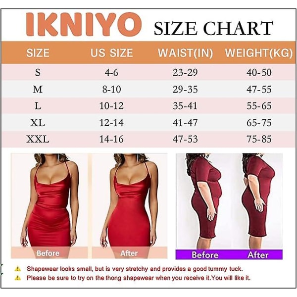 Stringtrosa för damer Magkontroll Shapewear, Magkontroll String Shapewear för kvinnor, Seamless Shaping Stringunderkläder Hög midja Body Shaper Trosor Black L