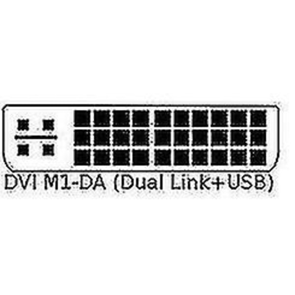 Dvi M1-da 30+5 stift till HD-kompatibel kabel Dual Link+ USB projektorkabel 1,7 m