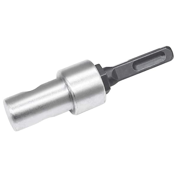 Elektrisk drillbitadapter, 4,1 tommer lang gjeng nøkkelløs drillbit chuck adapter rund skaft, Suita Silver