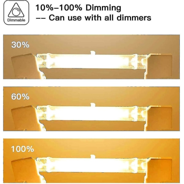 Set 5 kpl R7s halogeenipolttimo 78mm 80w 230v, R7s halogeenitanko 78mm, R7s halogeenipolttimo Himmennettävä halogeenitankolamppu