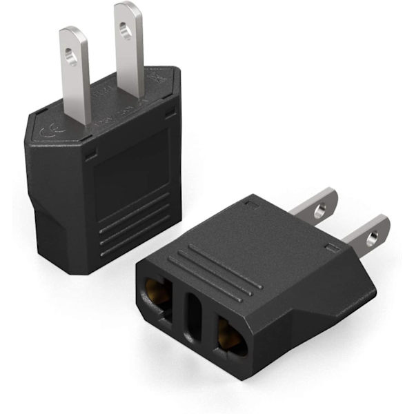 Europa til amerikansk stikkontaktadapter, europæisk EU til amerikansk rejse strømadapterstik, EU/Italien til USA/Canada stikkontakter konverter vægstik AC-adaptere -