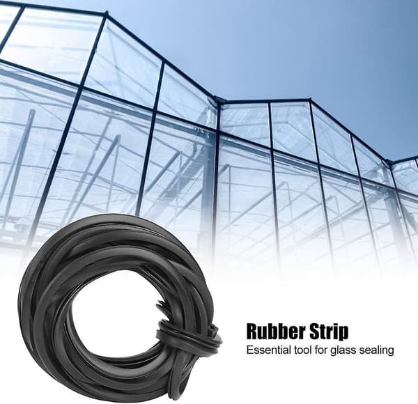 Gummistrimmel Drivhusgummi, Gummiglasering Sort Tilbehør til Glasforsegling (10m / 32. 10m / 32.8ft