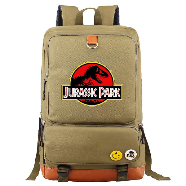 Jurassic Park Dinosaur Mønster Rygsæk Ungdom Student Skoletaske Høj Kapacitet Rejsetaske Rygsæk 14