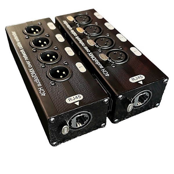 1 kpl 4-kanavainen 3-nastainen XLR-ääni- ja DMX-verkkokaapelin jatke, DMX512-verkkosignaalin jatke, naaras Black