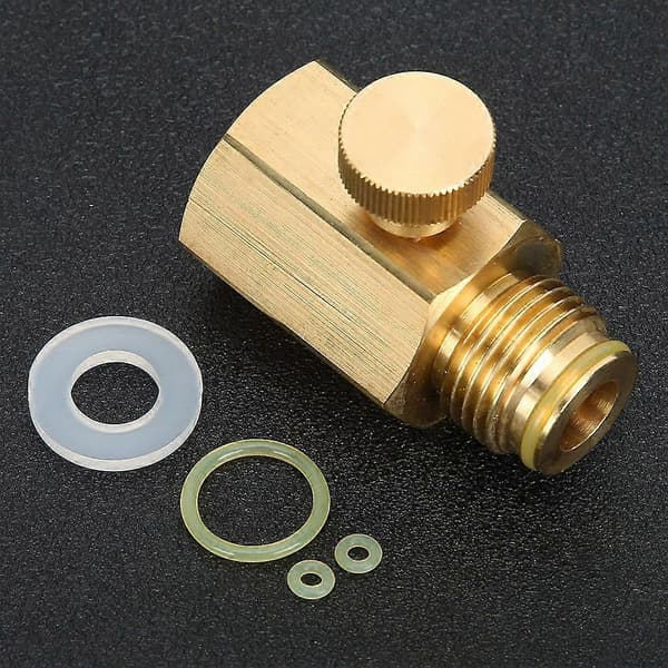 Soodapullon sovitinventtiili kytkimellä, naaraskierre TR21-4 uroskierteeseen G1/2 Soda Streamille