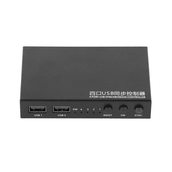 Aimos 1?för?4 4 Portar USB Tangentbord Mus Synkroniseringskontroller KVM Switch Splitter