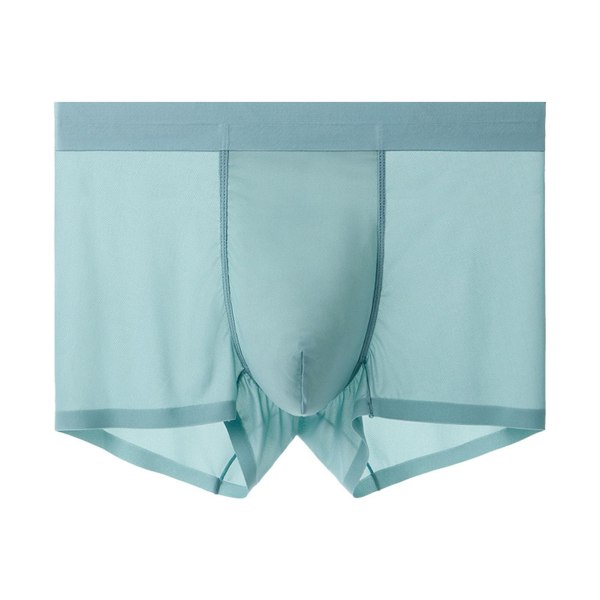 Mäns Is-Silke Underkläder U Konvex Design Låg Midja Boxershorts För Vardagsbruk Light Green 2XL