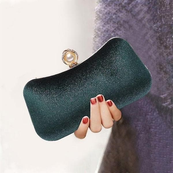 Sammet Bronzed Kvällsväska Retro Clutch - Grön