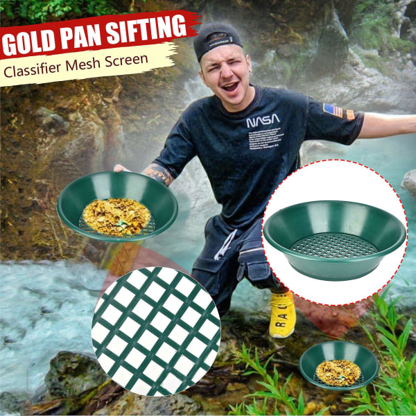 Grönt guld Pan Sifting Classifier Mesh Screen Mining Metal Detecting Kit