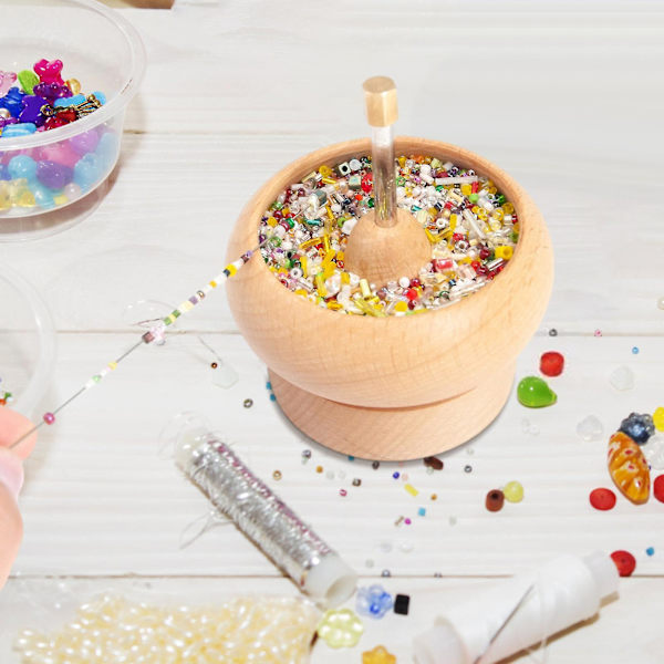 Träpärlsspinnare | Snabb Pärlkopp Laddningssats | DIY Smyckestillverkning Pärlverktygssats För Hantverk Fröpärlor