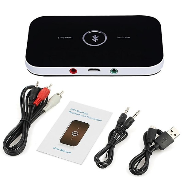 Päivitetty Bluetooth 5.0 Audio Lähetin Vastaanotin Adapteri AV AUX 3.5mm Liitin Stereo Musiikkisoitin USB Langaton Audio Dongle Muunnin Autoon PC TV