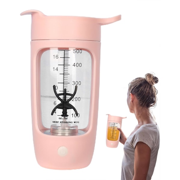 Proteinshake-mixer, Säker Elektrisk Hög Hastighet Proteinshake-flaska | 600ml Kapacitet Mixerkopp, Bärbar USB Laddningsbar Shake-kopp