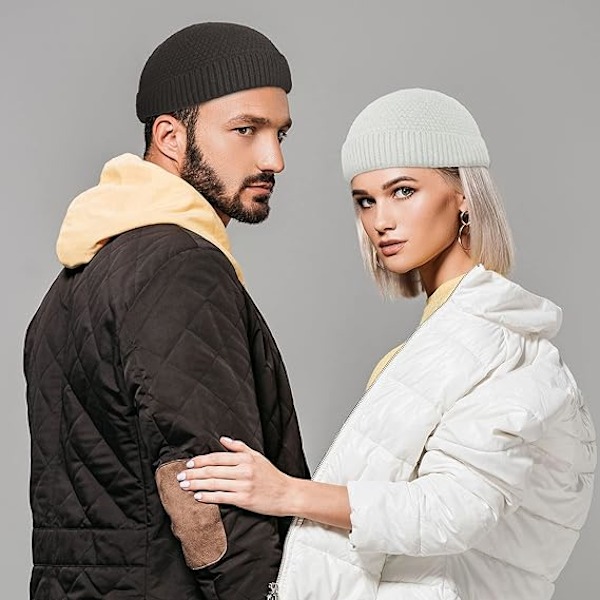 Herr Brimless Hattar Docker Mössa Skull Caps Unisex Vinter
