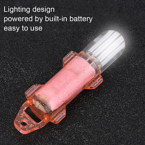 2024 Mini Vattentät LED Fiskelockbete Undervattensfiskeljus Attraktiv Blinkande Lampa (Röd)