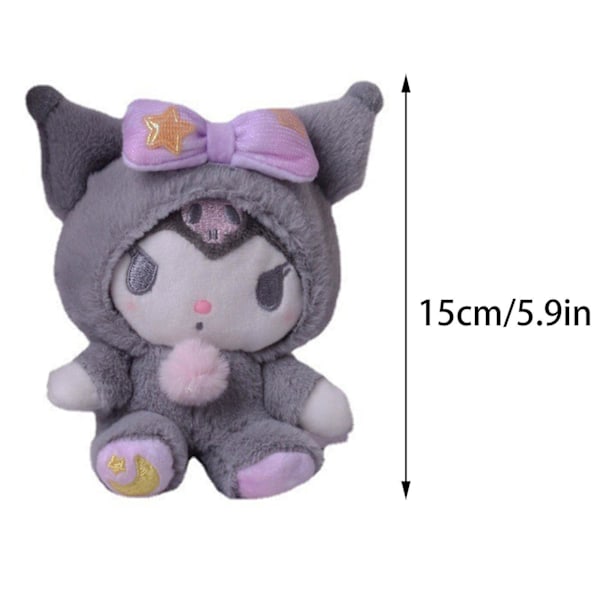 Sanrio serie tecknad film hänge 23cm Melody plyschdocka leksak present Kuromi 15CM