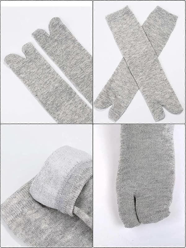 6 Par Unisex Tabi Flip Flop Sokker Geta Sokker Bomuld Split Toe Tabi Sokker