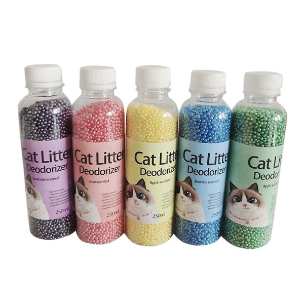 Kattesøppel deodorantboks Deodoriseringskrystaller for lukteliminering 250 ml/8 oz luktfjerningsperler til kjæledyr Jasmine scent