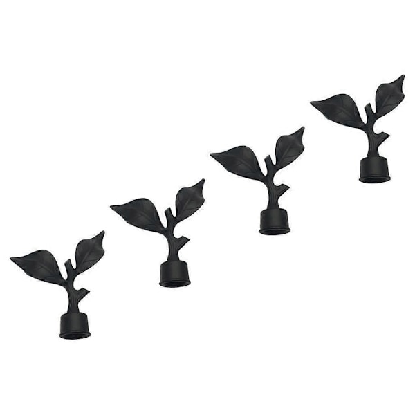 Gardinstångsknoppar Endast, 4 st Svarta Draperistång Huvudknopp Fönster Draperi Gardinstång Dekor Knoppar, för 22 mm Diameter Stång Style C