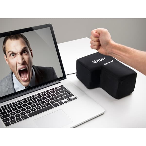 Afreagerings pude Big Enter Key sort one size