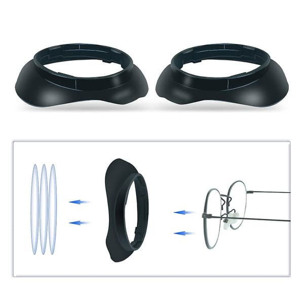 Linsram för Meta Quest 3 VR-headsetglasögon Magnetisk glasögonram