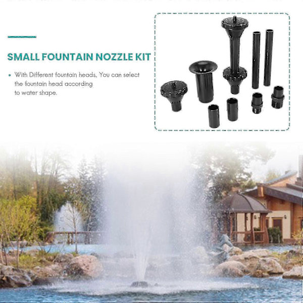 9 st Små Fontänmunstycke Kit Vatten Fontänmunstycken Kompatibla Damm