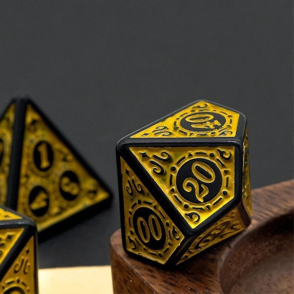 Jinzhaolai 7 st/set Tärningsset Dnd D4~d20 Runfönster Polyedriska Tärningar För Warhammer Rollspel Brädspel Kortspel Rpg D&amp;dblue