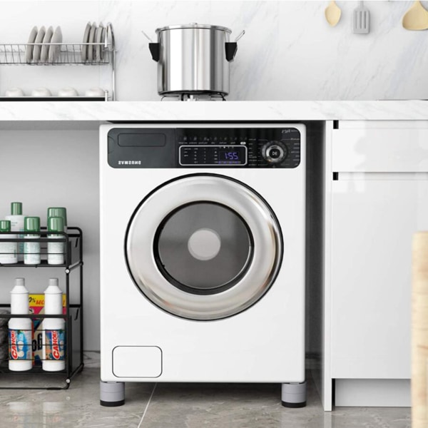 4. køleskab vaskemaskine fotkuddar, øge højden mindske buller