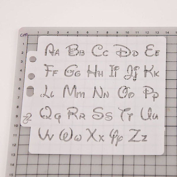 Alfabetsmålning Stencil Trä Väggtyg Handgjorda hantverksmaterial