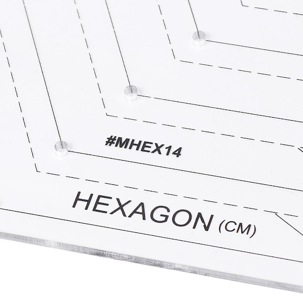 Hexagon Quilte Lineal Patchwork Plastik Skabelon DIY Syværktøj Nyttigt