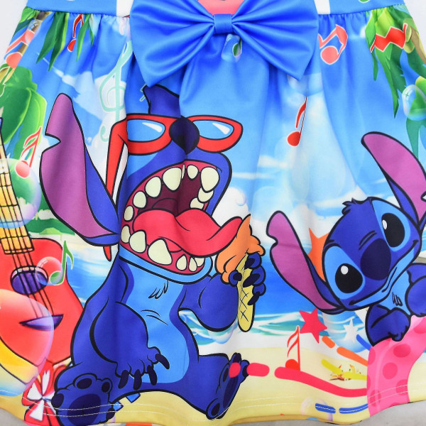 2023 sarjakuvan numero cm painatus Lilo ja stitch lasten mekko Stitch tyttömekko 9253 110cm