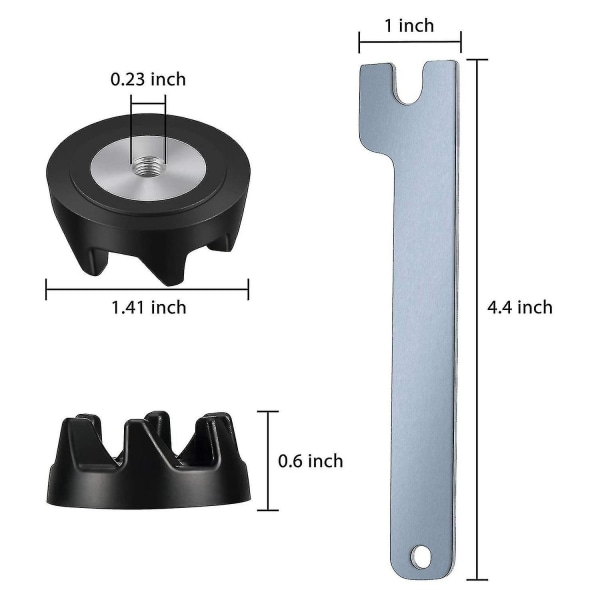 6 pakker 9704230 Blender Coupler Blender Coupling Reservedele med 1 skruenøgle Kompatibel kompatibel køkkenhjælp Wp9704230vp Wp9704230