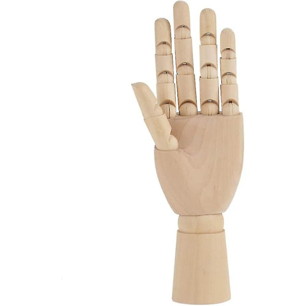 Trähandmodell, Vänster Hand Kroppskonstnär Modell Ledad