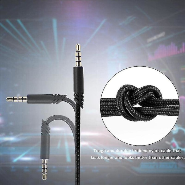 Ersättningshörlurskabel för A40-headset, ljudkabel för A10/a40-spelheadset, för