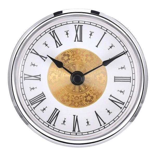 Classic Clock Craft Insert Clocks Movement Quartz Diameter 80mm Antal Silver frame fancy R