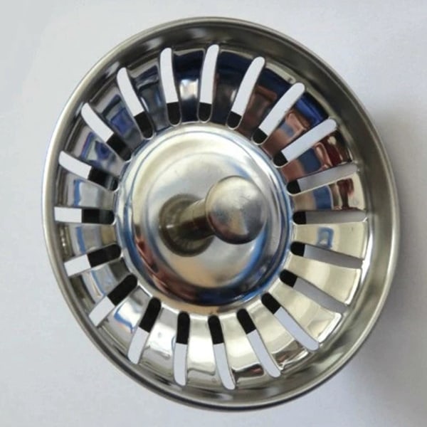 2x Diameter 78mm Rostfritt Stål Diskbänkssil Propp Avfall Plugg Diskbänksfilter