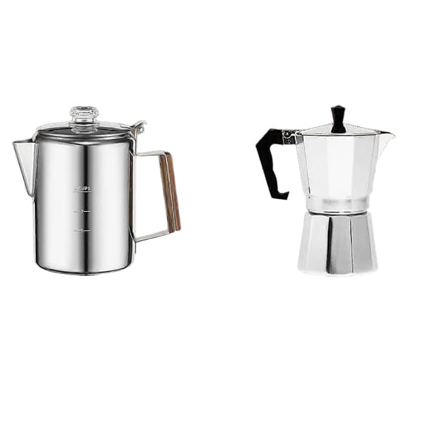 Kaffe Perkolator til Komfur til Camping, Perkolator Kaffekande Rustfrit Stål Kaffemaskine Camping.pa