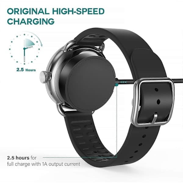 Zruxe ladekabel til Withings Scanwatch - sort