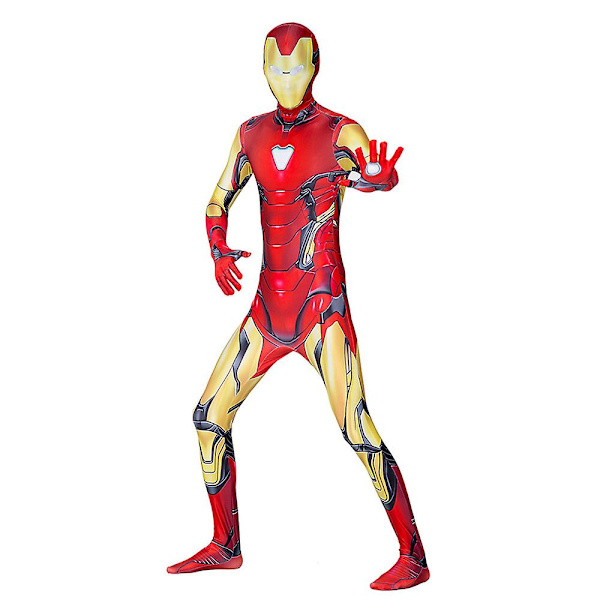 Iron Man Cosplay Kostume Bodysuit til Mænd Heldragt Karneval Party 160