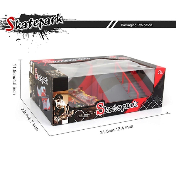 Skatepark-sæt Rampe Dele til Finger Skateboard Fingerboard Rampe Skateparker