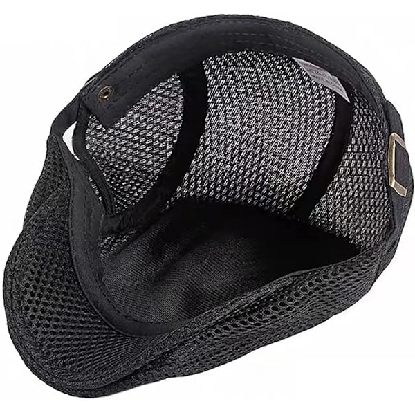 Flatcap herre sommer, flat cap flatcap sommer mesh flat cap Sort