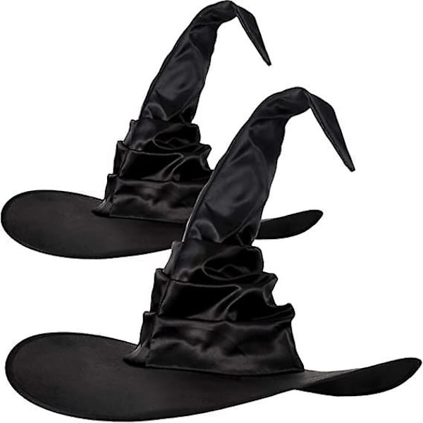 Halloween Häxhatt, Häxor Trollkarl Kostym Cape, Fancy Söt Häxhatt Svart