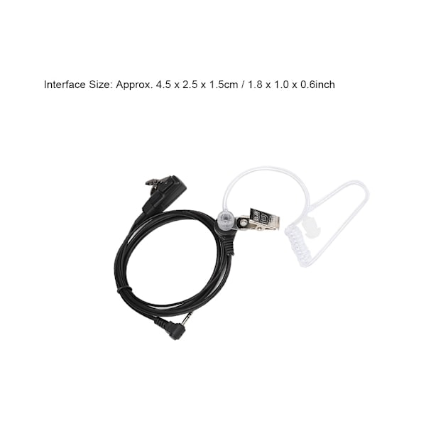 Bærbar 1-benet 2,5 mm rørhovedtelefon med PTT-mikrofon til Motorola 1-benede modeller Walkie Talkies