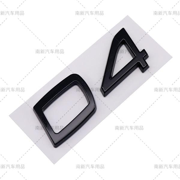 D2 D3 D4 D5 D6 D7 D8 etiket egnet til Volvo modificeret bil deplacement bageste digital engelsk D7-Sort D7-Black