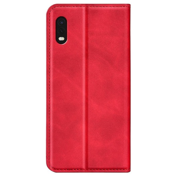 Til Samsung Galaxy Xcover Pro PU Læder TPU Etui Stativ Magnetisk Skin Touch Flip Wallet Telefon Cover Red