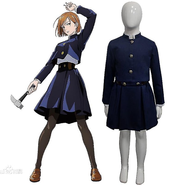 Jujutsu Kaisen Cosplay Barnkostym Pojkar Flickor Kugisaki Nobara Zenin Maki Nishimiya Momo Gojo Satoru Tadori Yuji Uniform
