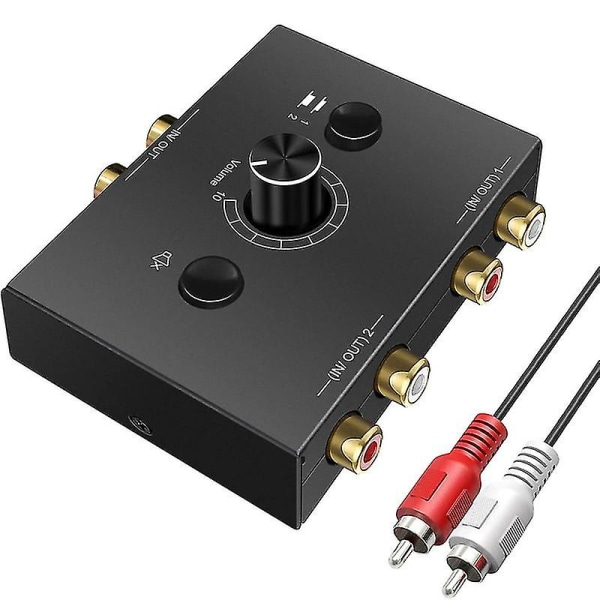 R/l Stereo Audio Dubbelriktad Switcher 2 Input 1 Output, R/l Stereo Audio Switch Splitter 2x1/1x2