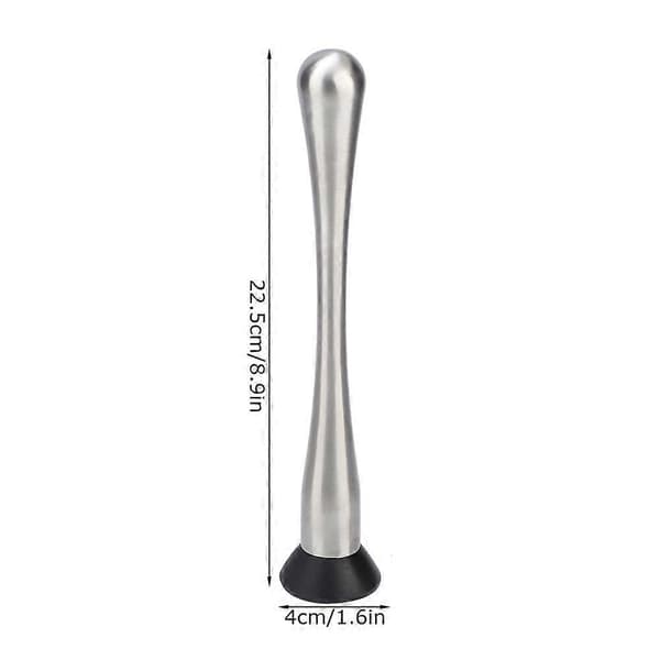 Cocktail Muddler i rustfrit stål, holdbar ismuddlerhammer, drikkevareblender