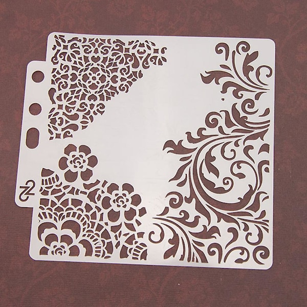 Blomma stenciler mall målning Scrapbooking prägling stämpling album kort diy