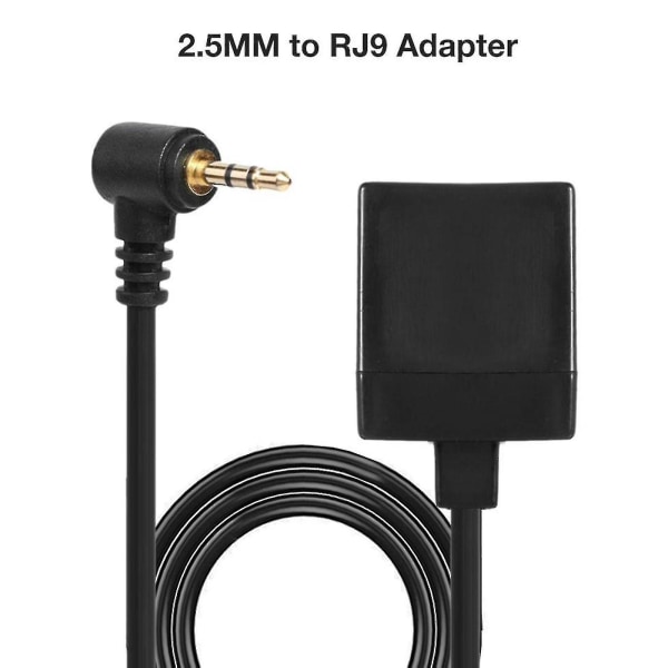 Forlengelseskabeladapter 2,5 mm hannkontakt til Rj9 4p4c hunnomformerledning